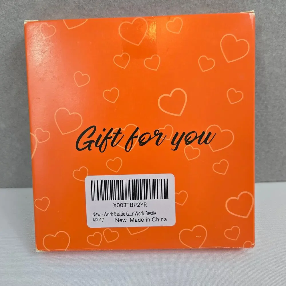 Work Bestie Coworker Friend at Work Acrylic Heart Shaped Desk Sign Plaque NEW